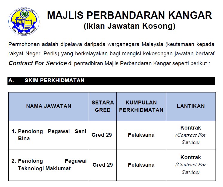 JAWATAN KOSONG CFS